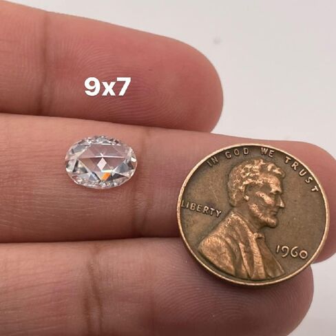 Lab Created White Moissanite Oval Rose Shape AAA Quality from 4x3MM - 14x10MM in Saudi Arabia