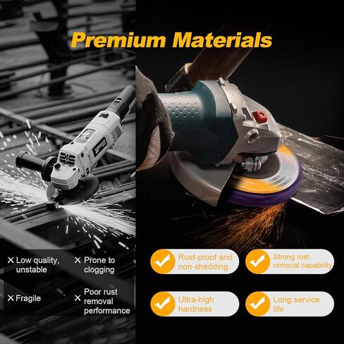 عجلة إزالة الصدأ لإزالة الطلاء والأكسدة عجلة شريط بولي قرص عجلة جلخ بزاوية كاشطة (6 عبوات - 4 بوصة × 40#) in Kuwait