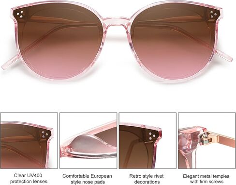 SOJOS Classic Trendy Round Sunglasses Womens Mens Oversized Large Shades UV400 Vacation Sunnies SJ2068 in Saudi Arabia