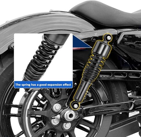 Mofun 13 "الصدمات الخلفية لخفض مجموعة مجموعة متوافقة مع Harley Touring Electra Glide Standard Ultra Classic CVO 1984-2023 مسبقًا قابلة للتعديل الأسود in Saudi Arabia
