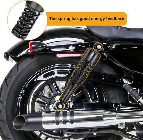 Mofun 13 "الصدمات الخلفية لخفض مجموعة مجموعة متوافقة مع Harley Touring Electra Glide Standard Ultra Classic CVO 1984-2023 مسبقًا قابلة للتعديل الأسود in Saudi Arabia