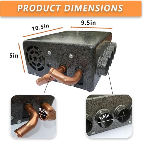 XUSHA 8000 BTU 4 PORTS 12 Volt Car Universal Car Truck Fan Heater Heater Air Comel STAILE STAILE STAIL in Kuwait