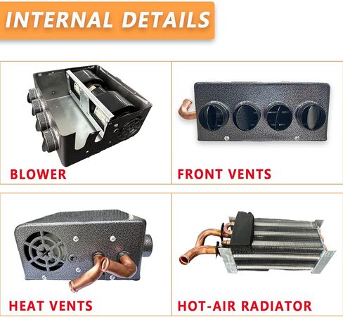 XUSHA 8000 BTU 4 PORTS 12 Volt Car Universal Car Truck Fan Heater Heater Air Comel STAILE STAILE STAIL in Kuwait