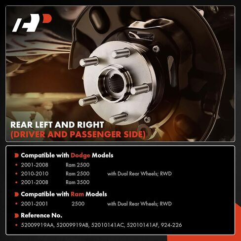 A-Premium الخلفية السائق ودرع غبار الفرامل الجانبي A-Premium متوافق مع نماذج Dodge و RAM-2500 2011 ، RAM 2500 2001-2008/2010 ، RAM 3500 2001-2008 ، 2-PC Set in Kuwait