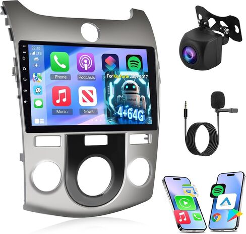 [2+64G] Android 13 Car Radio for Kia Forte 2009-2017 with Wireless Carplay and Android Auto - 9 Inch Touch Screen Car Stereo - Hi-Fi/WiFi/GPS Navigation/SCW + AHD Backup Camera in Saudi Arabia