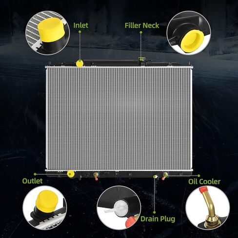AUTOSAVER88 Radiator Compatible with 2003-2004 Pilot 2001-2002 MDX V6 3.5L in Kuwait