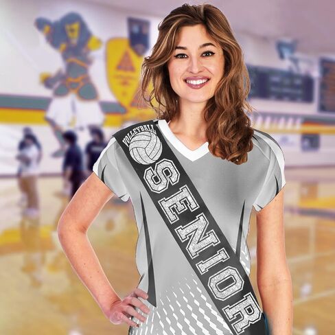 كرة الطائرة كبار Sash Black - فئة 2026 SASHES Premium Grade Sashes - هدايا المدرسة الثانوية in Kuwait
