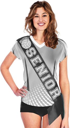 كرة الطائرة كبار Sash Black - فئة 2026 SASHES Premium Grade Sashes - هدايا المدرسة الثانوية in Kuwait