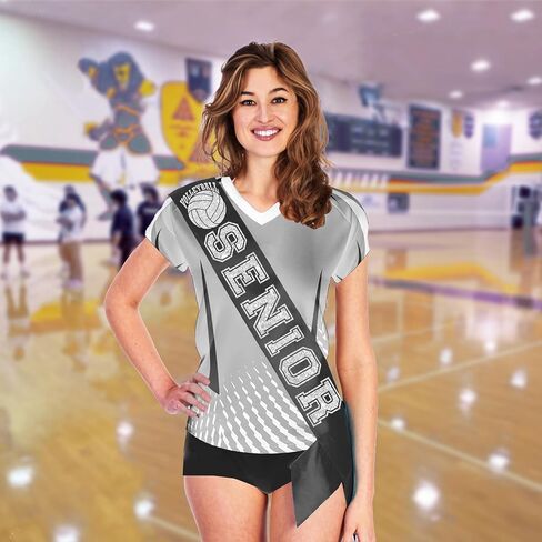 كرة الطائرة كبار Sash Black - فئة 2026 SASHES Premium Grade Sashes - هدايا المدرسة الثانوية in Kuwait