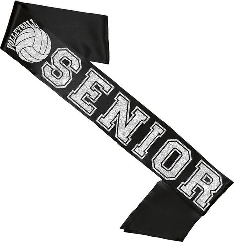 كرة الطائرة كبار Sash Black - فئة 2026 SASHES Premium Grade Sashes - هدايا المدرسة الثانوية in Kuwait