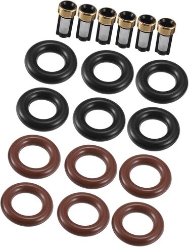 Fuel Injector Seal O Ring - Car O-Ring Rebuild Repair Kit - for Mercedes-Benz 3.5L 2005-2013 NBR Rubber Black - 6 Sets Automotive Parts in Saudi Arabia