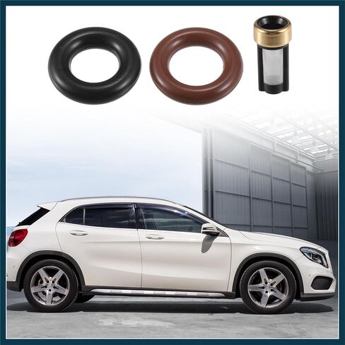 Fuel Injector Seal O Ring - Car O-Ring Rebuild Repair Kit - for Mercedes-Benz 3.5L 2005-2013 NBR Rubber Black - 6 Sets Automotive Parts in Saudi Arabia
