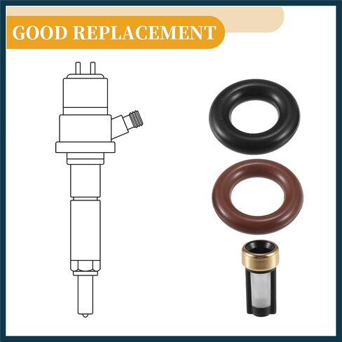 Fuel Injector Seal O Ring - Car O-Ring Rebuild Repair Kit - for Mercedes-Benz 3.5L 2005-2013 NBR Rubber Black - 6 Sets Automotive Parts in Saudi Arabia