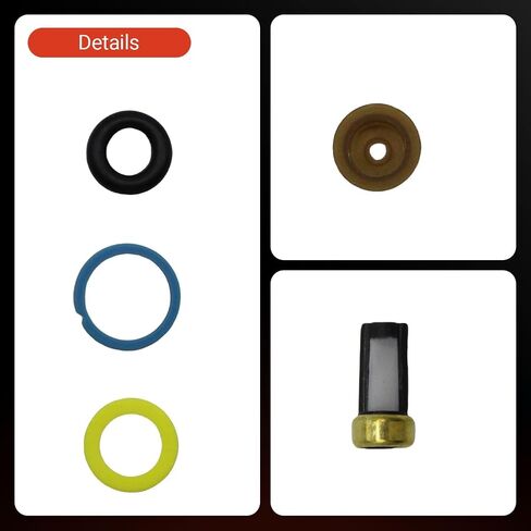 مجموعة ختم حقن الوقود مجموعة الإصلاح العالمي تشمل مجموعة O-Rings Pintle Caps فواصل الختم وسلال المرشح (8 مجموعة) مع أداة إزالة مرشح 1PCS محل 0280150943 0280150955 0280150962 in Saudi Arabia