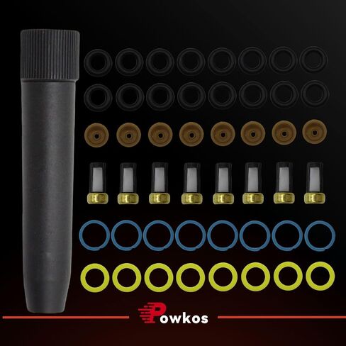 مجموعة ختم حقن الوقود مجموعة الإصلاح العالمي تشمل مجموعة O-Rings Pintle Caps فواصل الختم وسلال المرشح (8 مجموعة) مع أداة إزالة مرشح 1PCS محل 0280150943 0280150955 0280150962 in Saudi Arabia