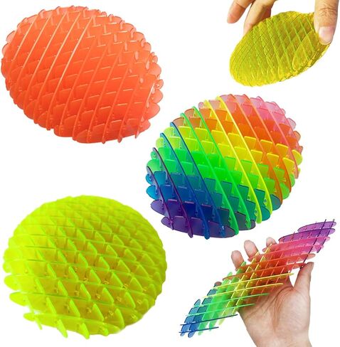 Fidget Toys 3 PCS - Fidget Worm Toy,Stress Relief Fidget Toys for Kids&Adults,Elastic Mesh Toys,Sensory Slug Fidget Toy,Resistance Fidget Toys,Anxiety Relief Toys (3 Colors Packing) in Kuwait