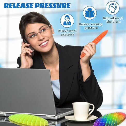 Fidget Toys 3 PCS - Fidget Worm Toy,Stress Relief Fidget Toys for Kids&Adults,Elastic Mesh Toys,Sensory Slug Fidget Toy,Resistance Fidget Toys,Anxiety Relief Toys (3 Colors Packing) in Kuwait