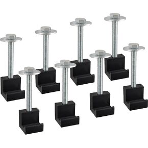 Truck Tool Box Mouting Kit, Pickup Truck Bed Tie Downs Aluminum J Hooks No Drilling for Crossover Tool Box-8PCS