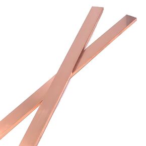 C110 Copper Flat Bar 0.2" Thickness x 1" Width x 15.7" Length Copper Flat Bar Stock, 5mm x 25mm x 400mm