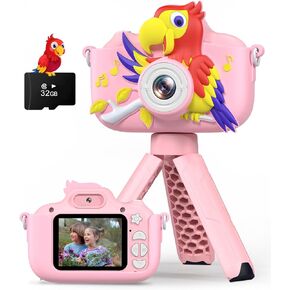 Kids Camera, Toddler Digital Camera for Ages 3-12 Boys Girls Childrens, Christmas Birthday Gifts, Selfie 1080P HD Video Camera for 3 4 5 6 7 8 9 Years Old Boys Girls Toys Gifts