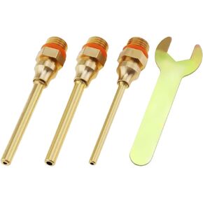 3Pcs Hot Glue Gun Nozzles 3 Size 70 mm Copper Glue Gun Nozzle with Wrench Assortment Kit for Home Repairs DIY Craft Projects Brass