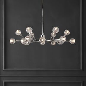 Safavieh Couture Collection Breyer Sputnik Nickle Crystal Adjustable Chandelier