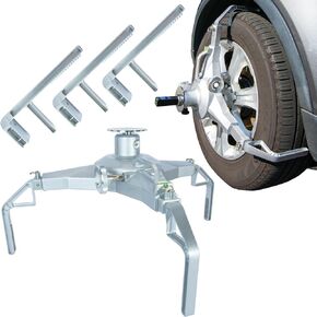 Wheel Alignment Calibration Tire Clamp with Magnetic Adapter Plate - Durable Construction for Professional Automotive Use - Compatible with 18.5" to 43.3" Tires