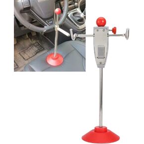 KIMISS Steering Wheel Alignment System Tool, Car Alignment Rack Truck Van Steering Wheel Holder Stand Tool(Red+Silver)/steering accessories