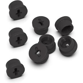8Pcs Bladder Valve Screws for Riddell Speedflex Helmet & Speed Lcon, High Impact Resistant Valve Cap, Black