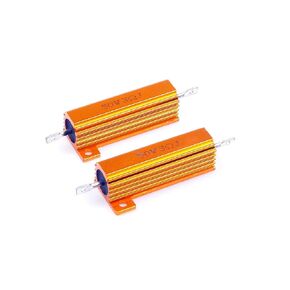 LM YN 50 Watt 3 Ohm 5% Wirewound Resistor Electronic Aluminium Shell Resistors Gold (Pack of 2)