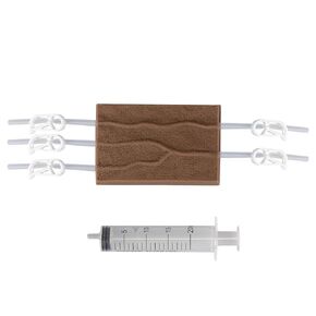 IV Insertion/Injection Training Pad with Simulated Dermatoglyph and Raised Veins for Nursing Student Training, Practice and Education