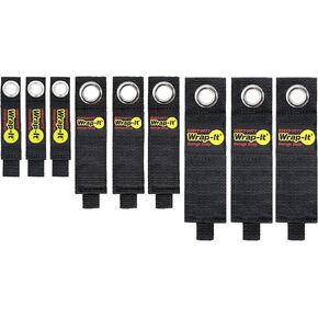 Heavy-Duty Wrap-It Storage Straps - Assorted 9-Pack - Extension Cord Hanger Cord Straps for Garage Storage and Organization