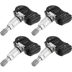 Motoforti Programmed Tire Pressure Sensor, 315MHz TPMS Sensor, for Infiniti Q50 2014 2015, ABS Plastic Metal, No.407004GA0A, Black, 4 Pcs