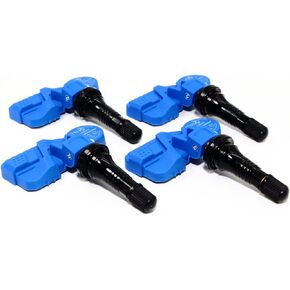 Set of 4 ITM TPMS 433mhz Tire Pressure Sensors for BMW Mini Replaces 36106856227 36106874829 w/Black Rubber Valve Stems Aftermarket Replacement