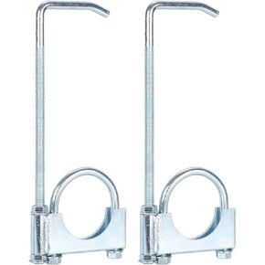 LCGP 4" Universal Exhaust Clamp with Hanger Made of Heavy-Duty Steel Clamp with Rear Muffler Hanger Exhaust Pipe 2PCS