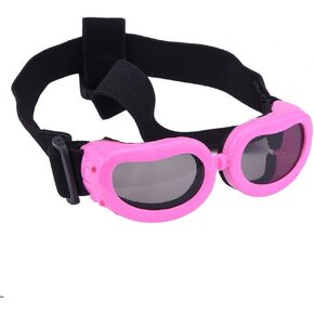 Outdoor Dog Sunglasses Anti-UV Eye Protection Goggles Waterproof Windproof Anti-Fog for Small Pet Puppy Cat (Pink)