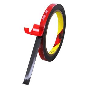 Black Double Sided Mounting Tape, 5930VHB Waterproof Adhesive Foam Tape, 0.39in Removable LED Strips, Heavy Duty Double Sided Tape for Indoor Outdoor, Cars,Home Decor