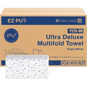 ورق مناشف اليد متعدد الطيات بطبقة واحدة معاد تدويره، معتمد من مجلس رعاية الغابات (FSC)، 250 ورقة × 12 قطعة، P1F3L-EZ in Kuwait