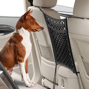 Car Pet Barrier, SUV and Vehicles, Adjustable & Durable Dog Barrier, Heavy Duty & Universal Fit Car Barrier, Car Dog Barrier, Car Divider for Dogs Back Seat, Car Net for Dogs, Dog Car Barrier Suv