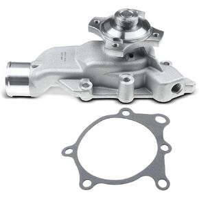 A-Premium - Engine Aluminum Water Pump - 6Cyl 4.0L - Compatible with Jeep Grand Cherokee 1999-2004, Wrangler 2000-2006, 8-PC Impeller Vane, Replace for# 05025366AF, 5012366AA, 5012366AB