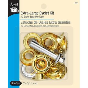Dritz 660 Extra-Large Eyelet Kit with Tool, Brass, 7/16-Inch 10-Count in Saudi Arabia