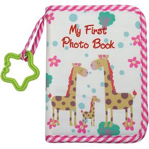 Baby Photo Album Baby Memory Book, Soft Cloth Photo Book First Year Memory Album Shower Gift for Newborn Toddler & Kids, Holds 4x6 Inch Photos (Elk)