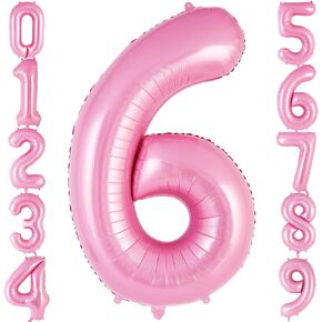Pink Number 1 Balloon 40 Inch, Big Large Foil Helium Number Balloons, Jumbo Giant Mylar Number 1 Balloons for 1st first Birthday Party Decorations Supplies Anniversary Celebration