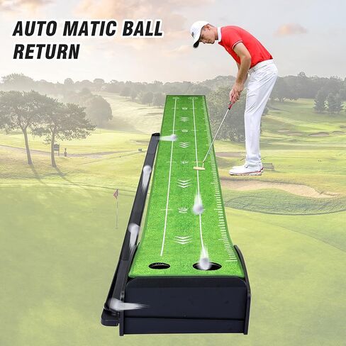 PGM Putting Green Putting Matt for Indoors Golf Putting Mat - Practice Putting Green Indoor with Automatic Ball Return - Mini Golf Game for Home and Office Golf Gifts Golf Accessories for Men in Saudi Arabia