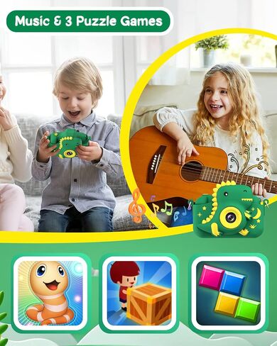 Kids Camera, Toddler Digital Camera for Ages 3-12 Boys Girls Childrens, Christmas Birthday Gifts, Selfie 1080P HD Video Camera for 3 4 5 6 7 8 9 Years Old Boys Girls Toys Gifts in Saudi Arabia