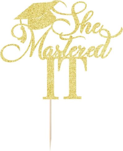 she mastered it cake topper 2024 High school university postgraduate graduation theme party Cake Decorations Boys and girls Graduation in 2024 Cake decorations Happy graduation cake Topper in Kuwait
