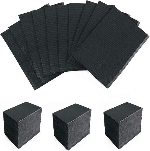 Disposable Dental Bibs Sheets Cloths,125pcs 13 X 18 inches Tattoo Table Covers Clean Pad,Underpad Hygiene Personal Tattoo Bib Waterproof Tattoo Table loth Tattoo Supply Sheet （black） in Saudi Arabia