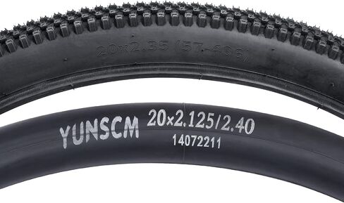 YUNSCM 20" Bike Tires 20x2.35/57-406 and 20" Bike Tubes Schrader Valve with 2 Rim Strips Compatible with 20 x 2.30 20 x 2.35 20 x 2.40 Bike Tires and Tubes (A-105) in Saudi Arabia