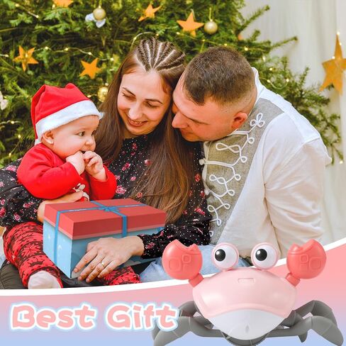 TFS Top·Fans Crawling Crab Toy 2.0: 2024 Baby Boy Tummy Time Activity Essentials Walking Crawly Crabby Volumn&Speed Control Mute Rechargeable - Dancing Electric Birthday Montessori Sensory Gifts in Saudi Arabia