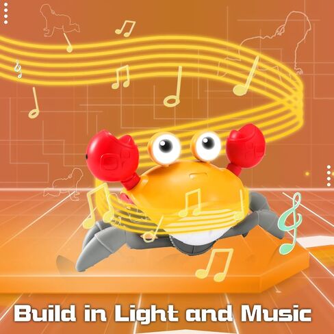 TFS Top·Fans Crawling Crab Toy 2.0: 2024 Baby Boy Tummy Time Activity Essentials Walking Crawly Crabby Volumn&Speed Control Mute Rechargeable - Dancing Electric Birthday Montessori Sensory Gifts in Saudi Arabia
